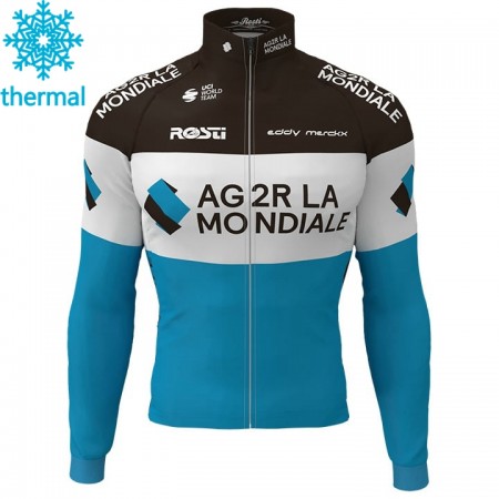 Maillot Cyclisme 2020 AG2R La Mondiale Hiver Thermal Fleece N001